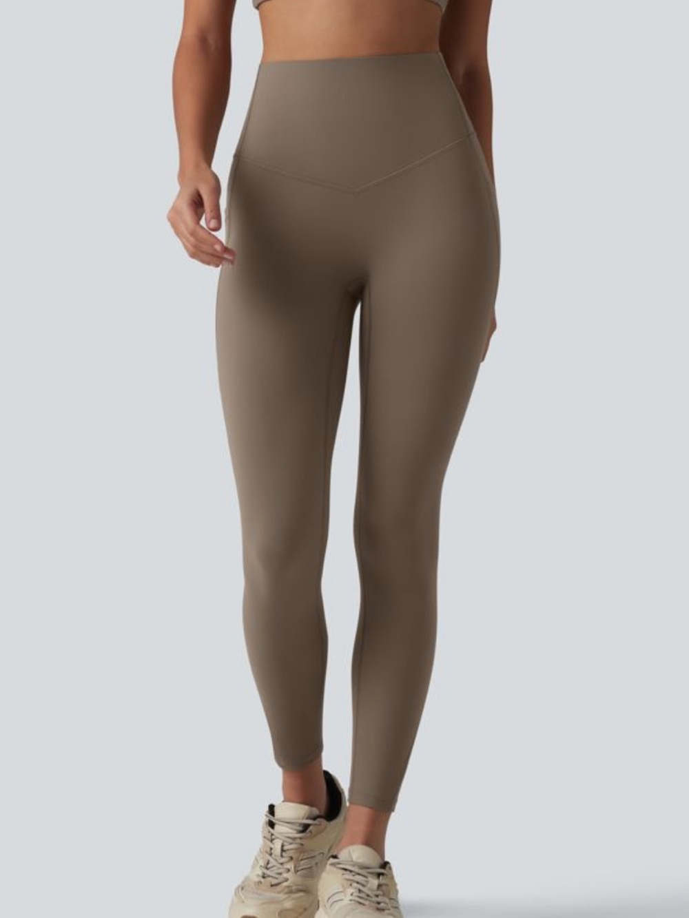 Halara Brown 7/8 UltraSculpt High Waisted Side Pocket Leggings